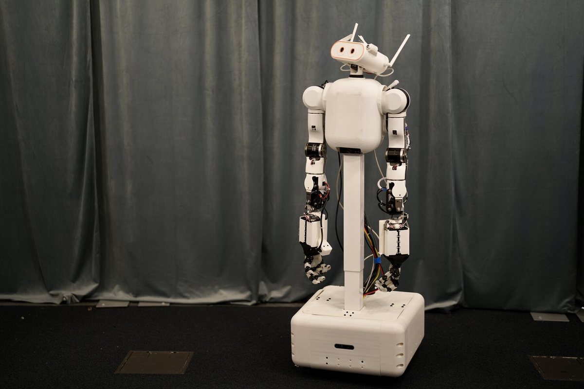 MABEL, an open-source anthropomorphic mobile bimanual robot (paper Figure 1)