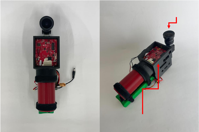 The handheld rig: TI AWR1843 radar, Flea3 camera and VN-100 IMU