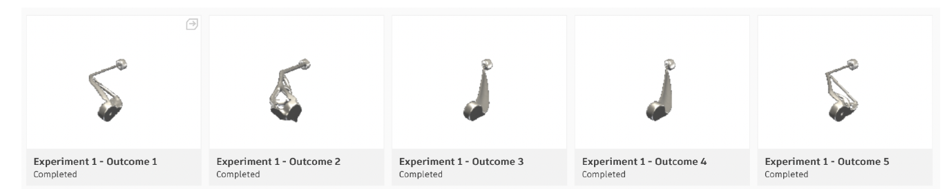 Five generated outcomes of one study